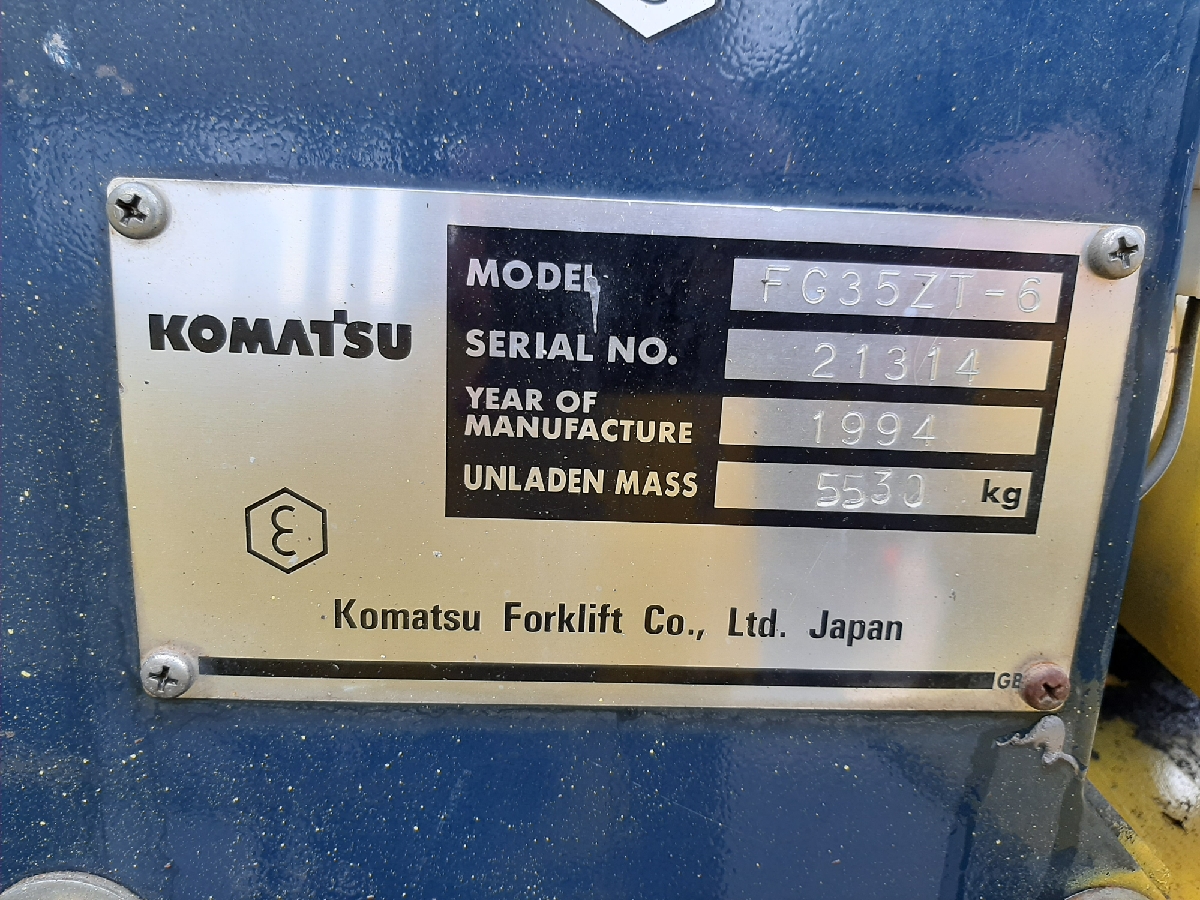 Komatsu FG35ZT-6 Lpg/Gas, 3,5T Capaciteit full