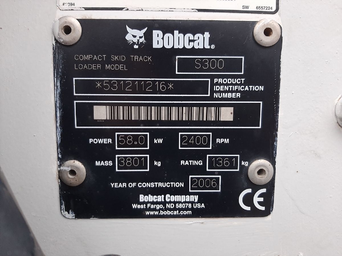 Bobcat S 300, 2006, Bak + Mestbak. full